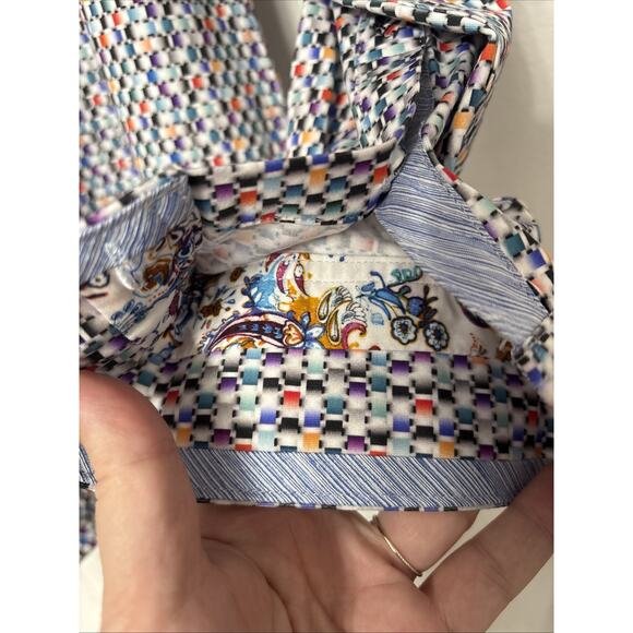 NWT Robert Graham Flamenco Mens Large Button Up Shirt Geometric AOP $198 L/S - Picture 7 of 14